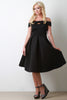 Neoprene Box Pleat Circle Skirt