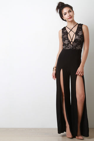 Native Semi-Sheer Mesh Jumpsuit