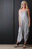 Solid Loose Baggy Jumpsuit