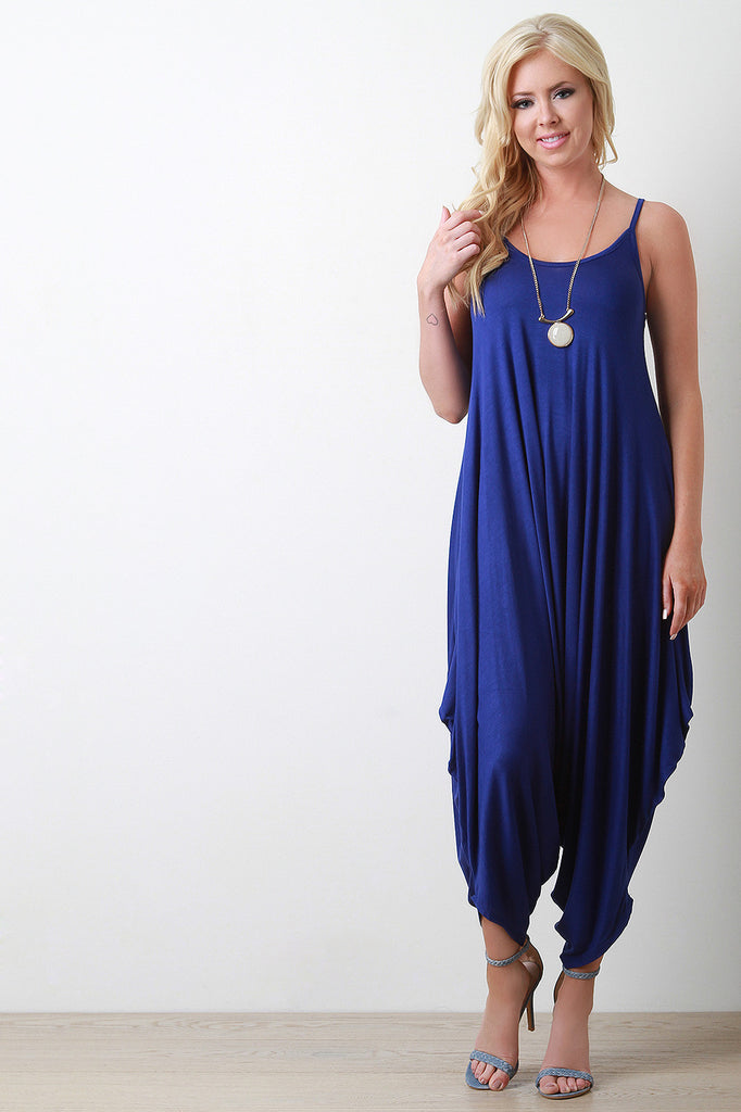 Solid Loose Baggy Jumpsuit