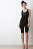 Solid Scoop Neck Sleeveless Romper