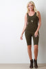 Solid Scoop Neck Sleeveless Romper