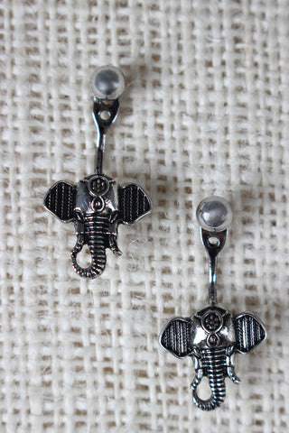 Elephant Queen Stud Jacket Earrings