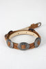 Vegan Suede Medallion Thin Belt