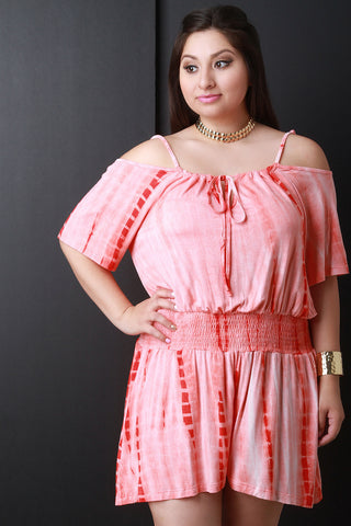 Chiffon Surplice Deep V Belted Romper