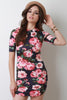 Floral Print Bodycon Mini Dress