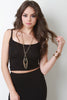 Rib Knit Spaghetti Strap Crop Top