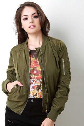 Reversible Camouflage Bomber Jacket