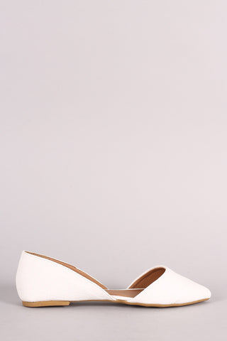 Bamboo Nubuck Ankle Cuff Lace-Up Flat