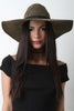 Wide Brim Floppy Vegan Leather Hat