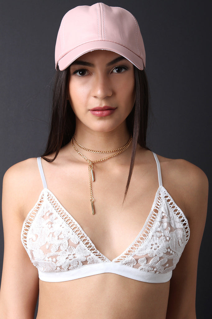 Vegan Leather Baseball Cap