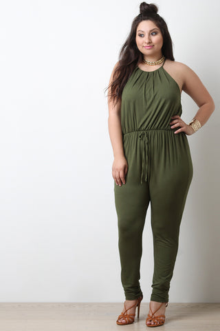 Chiffon Surplice Deep V Belted Romper