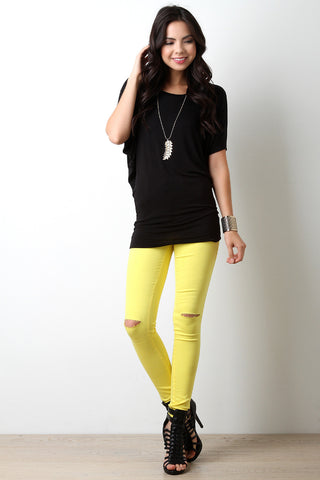 Simple Jersey Knit Dolman Top