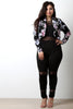 Quilted Floral Long Sleeve Zipped Jacket