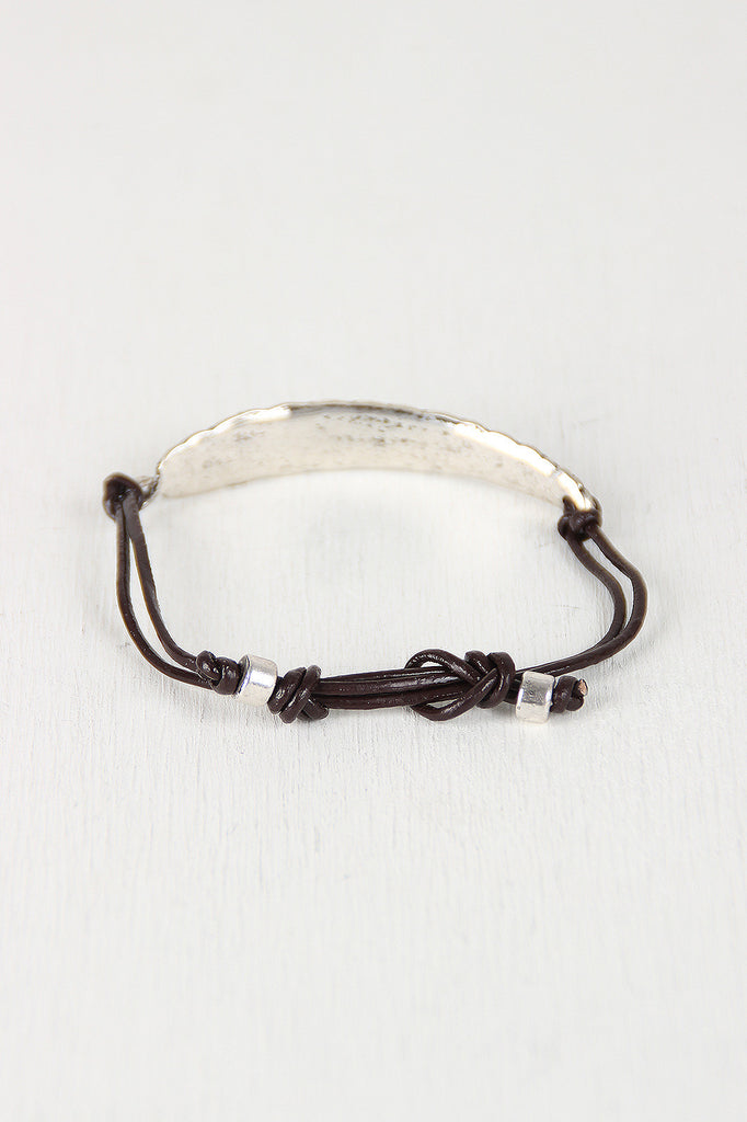 Light As A Feather Leather Pull String Bracelet