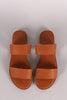 Double Band Slip On Flat Sandal