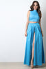 Open Front Brief High Waisted Maxi Skirt