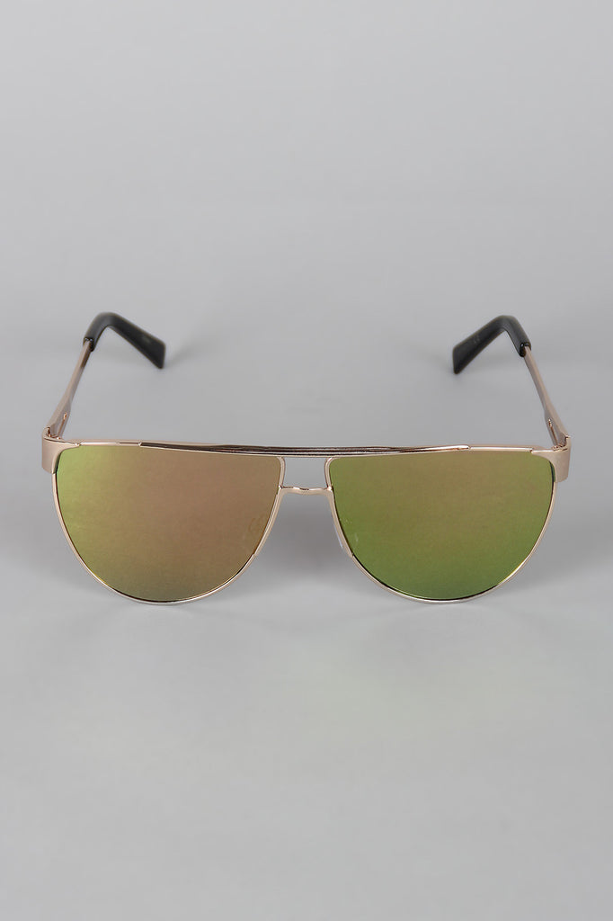 Semi-Aviator Metallic Sunglasses