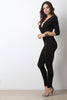 Plunging V Twisted Top Jumpsuit