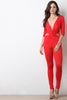 Plunging V Twisted Top Jumpsuit