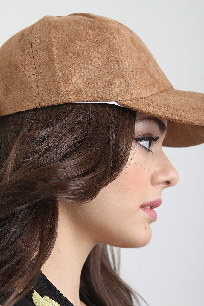 Vegan Suede Baseball Cap