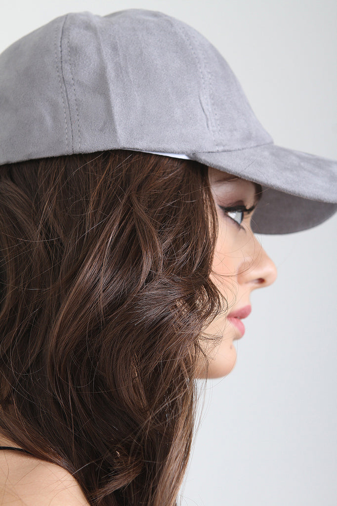 Vegan Suede Baseball Cap