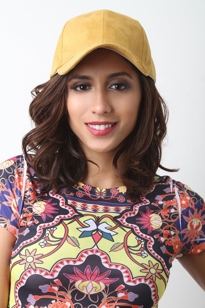 Vegan Suede Baseball Cap