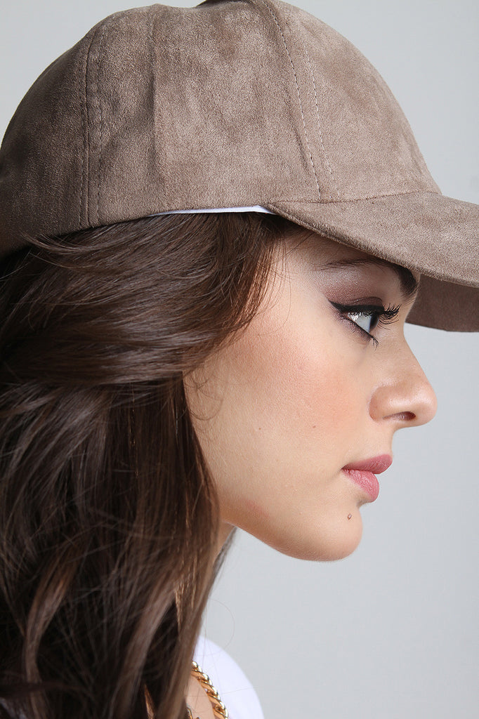 Vegan Suede Baseball Cap