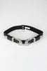 Double Buckle Etched Cutout Elastic Belt