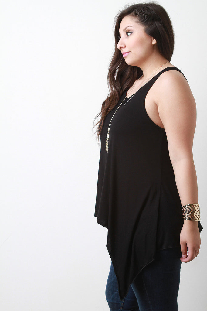 Asymmetrical Hem Sleeveless Top