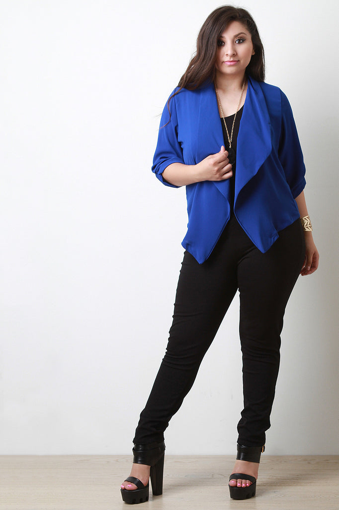 Half Sleeve Draped Blazer