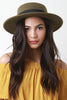 Ribbon Felt Boater Hat