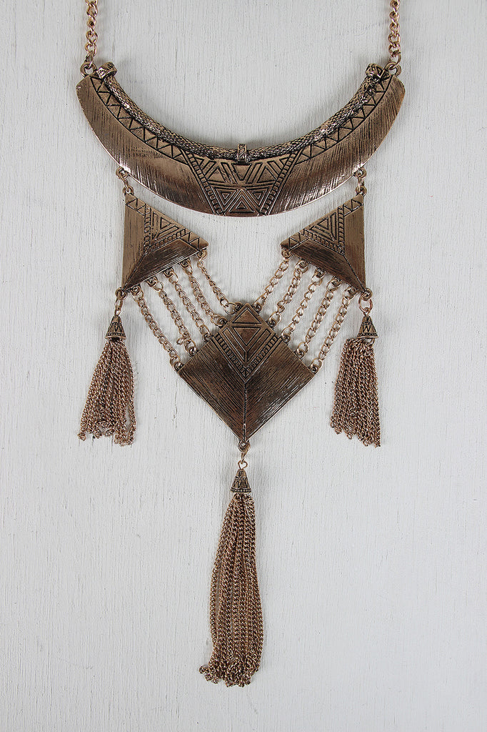 Tribal Statement Necklace and Choker Set