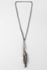 Wood and Leather Tassel Pendant Necklace