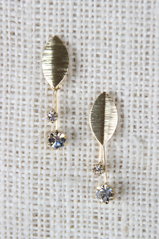 Morning Dew Dangle Stud Earrings