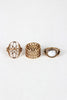 Stone and Cutout Ring Set