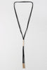 Modern Vegan Leather Bolo Necklace