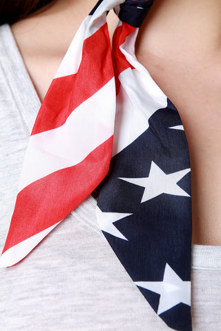 Stars and Stripes Self-Tie Scarf