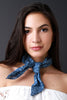 Chambray Paisley Print Self-Tie Scarf