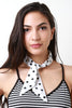 Silky Polka Dots Self-tie Scarf