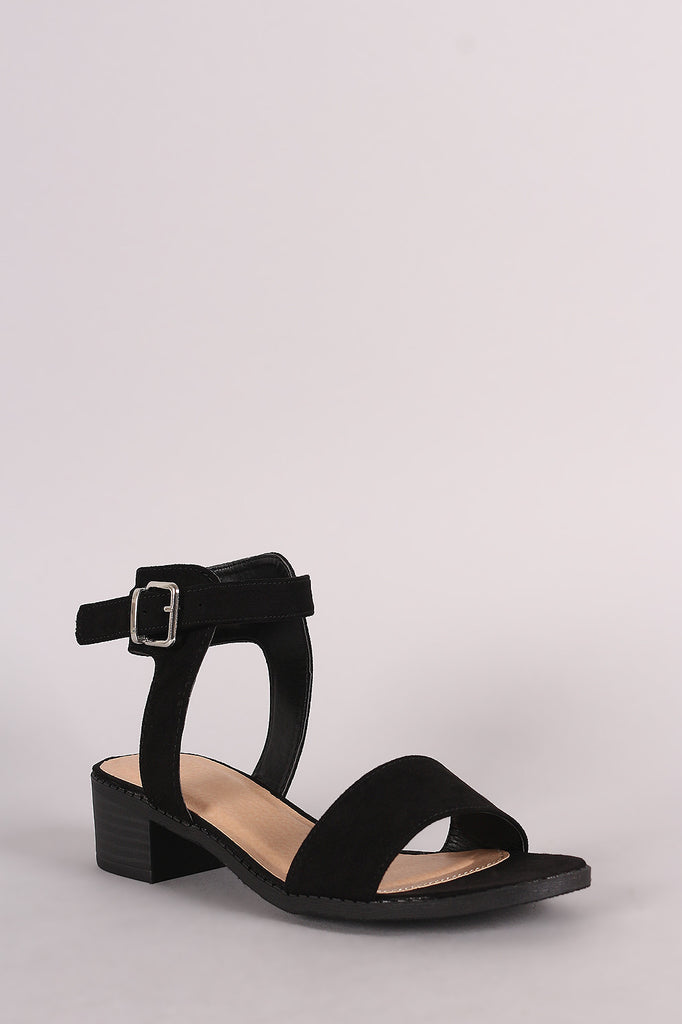 Wild Diva Lounge Suede Block Heel Sandal