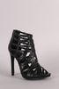 Wild Diva Lounge Strappy Caged Stiletto Heel