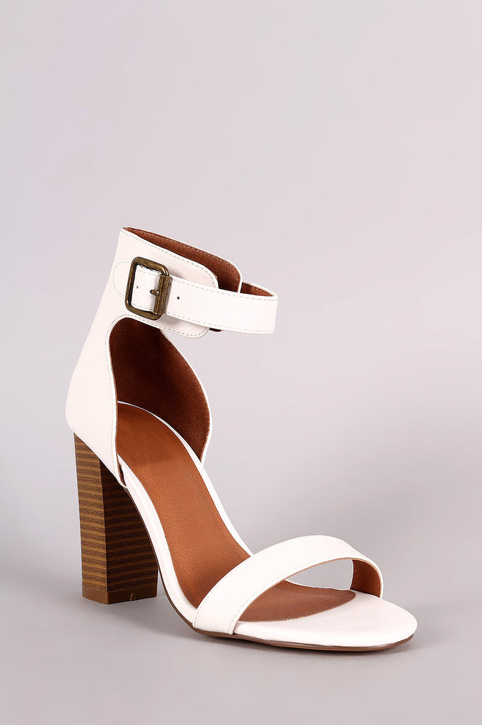 Single Band Ankle Cuff Chunky Heel