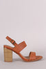 Liliana Classic Straps Open Toe Chunky Heel