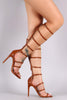 Liliana Strappy Buckled Gladiator Heel