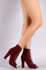 Shoe Republic LA Elasticized Strap Peep Toe Booties