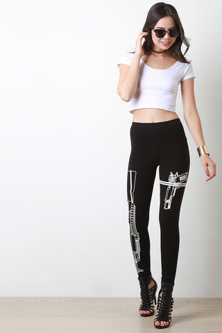 Tie Dye Knee Slit Leggings