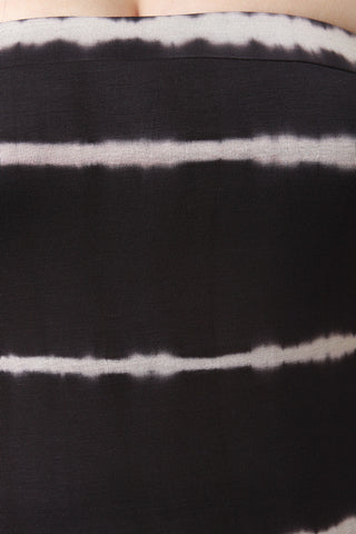 Strapless Tie Dye striped Midi Dress