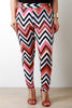 Multicolor Zigzag Print Leggings