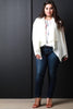 Chiffon Drape Open Front Blazer